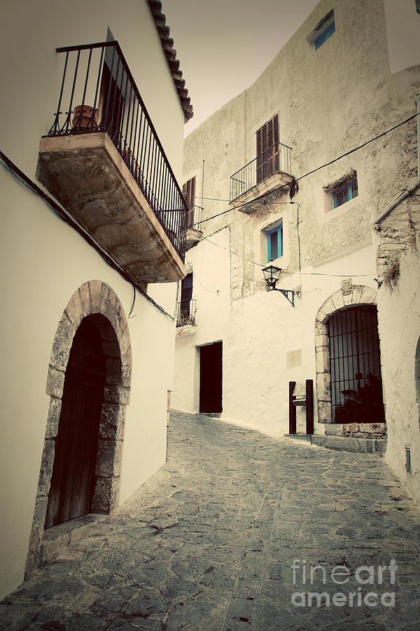 Architecture Of Old City Of Ibiza Spain Photograph