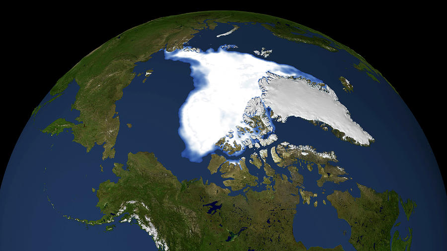 Arctic Ice Minimum Extent Photograph by Nasa/gsfc/scientific ...