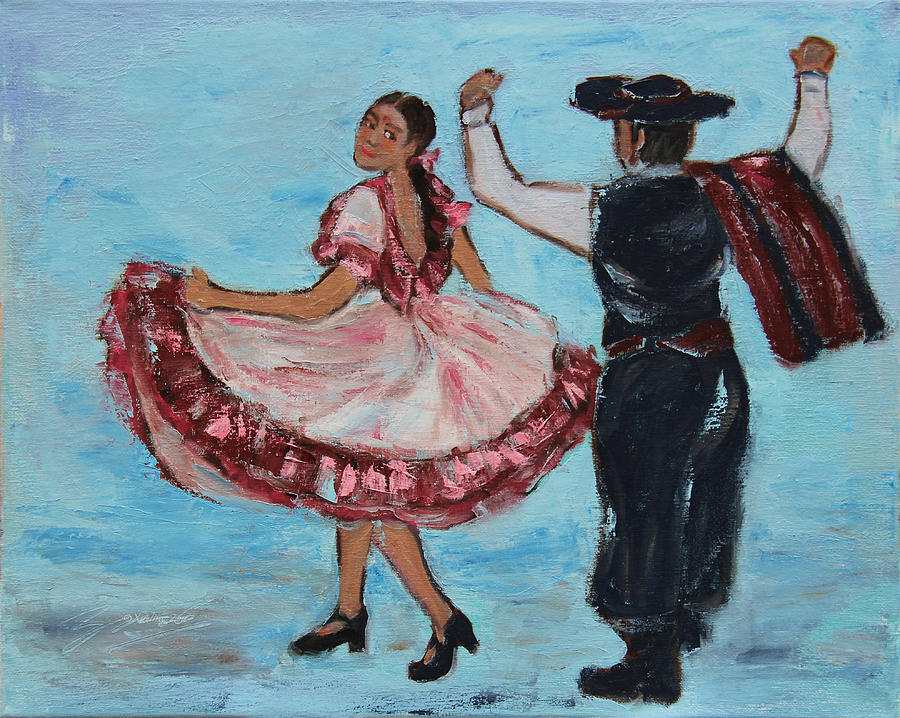 Argentinian Folk Dance Painting by Xueling Zou