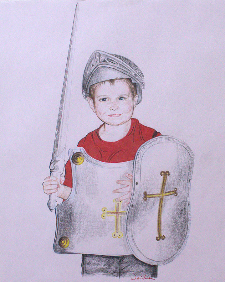 Armor of God Drawing by Kathy Weidner