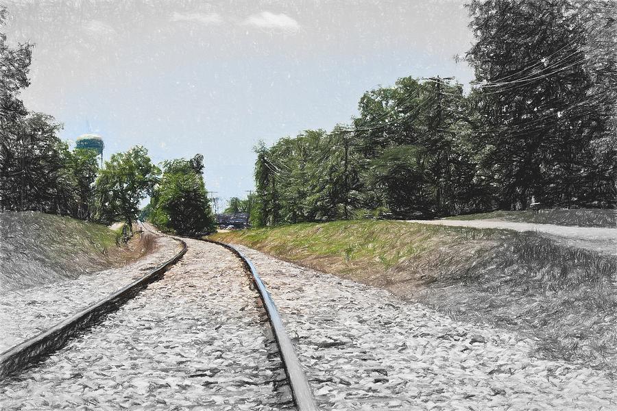 Railroad - Tracks - Landscape - Around the Bend Photograph by Barry Jones