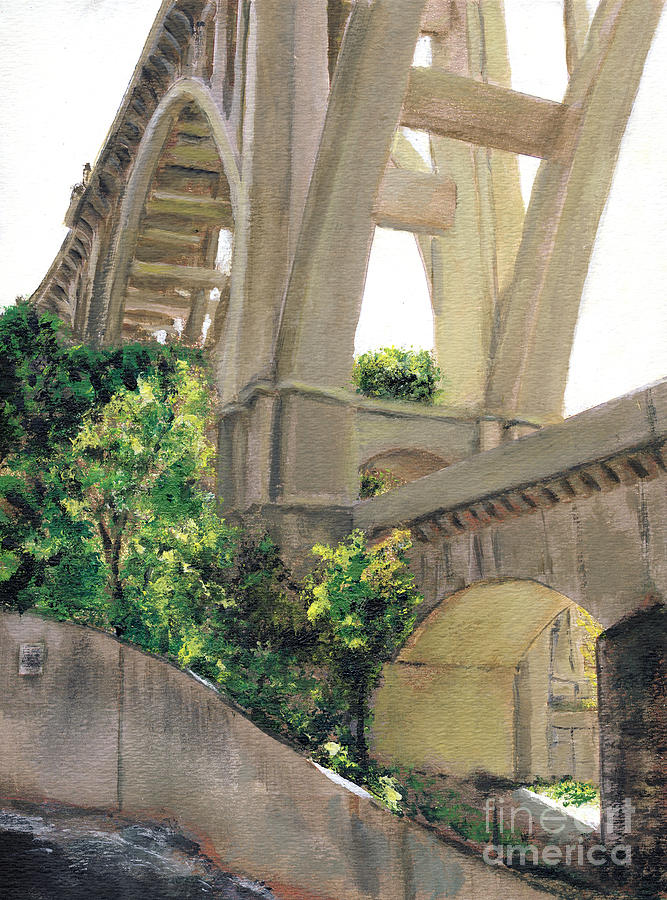 Arroyo Seco Bridge  #1 Painting by Randy Sprout
