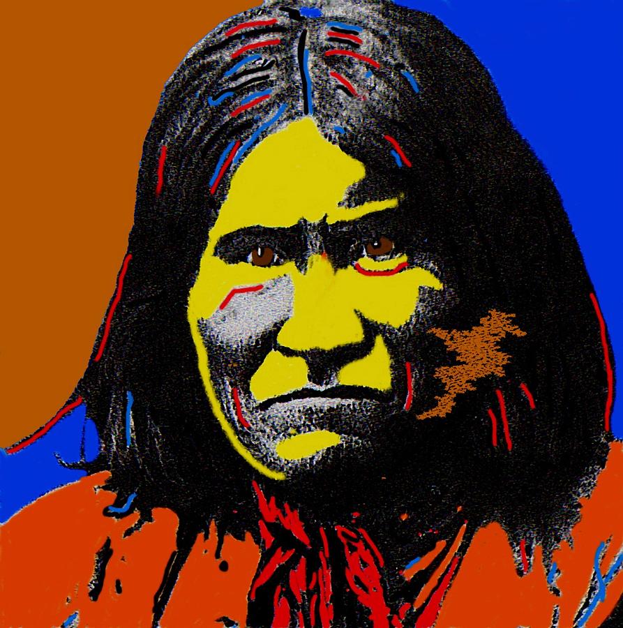 Art Homage Andy Warhol Geronimo 1887-2009 #5 Photograph by David Lee Guss