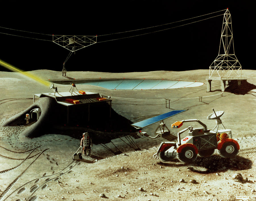 Artist's Impression Of Lunar Base Photograph by Us Department Of Energy ...