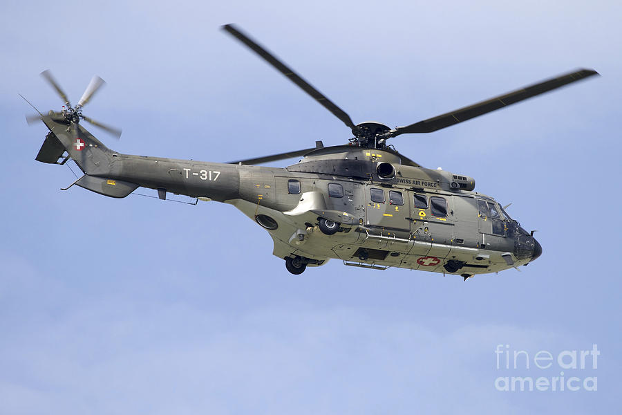 Transportation Photograph - As332m1 Super Puma Helicopter #1 by Luca Nicolotti