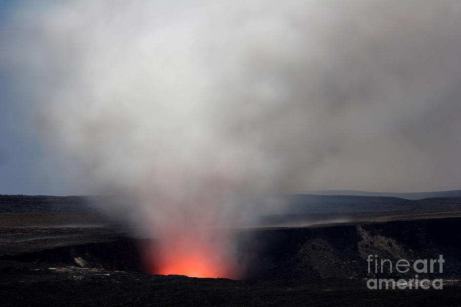 Ash And Steam Eruption At Kilauea #1 Photograph by Stephen & Donna OMeara