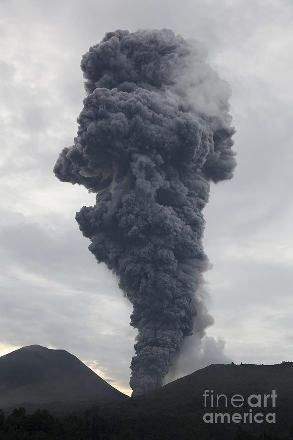 Ash Cloud Rising From Tompaluan Crater #1 Photograph by Richard Roscoe