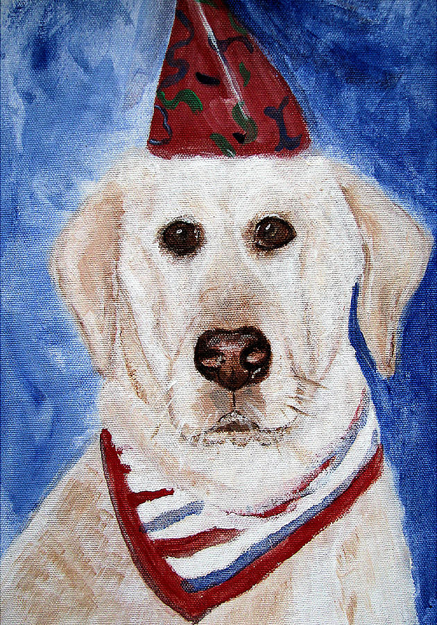 Dog Painting - Aspen #1 by Barbara Giordano