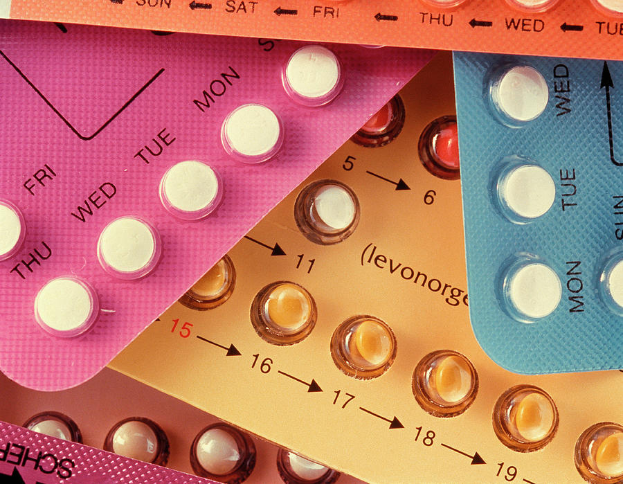 Assorted Contraceptive Pills In Their Packaging #1 Photograph by Adam Hart-davis/science Photo Library