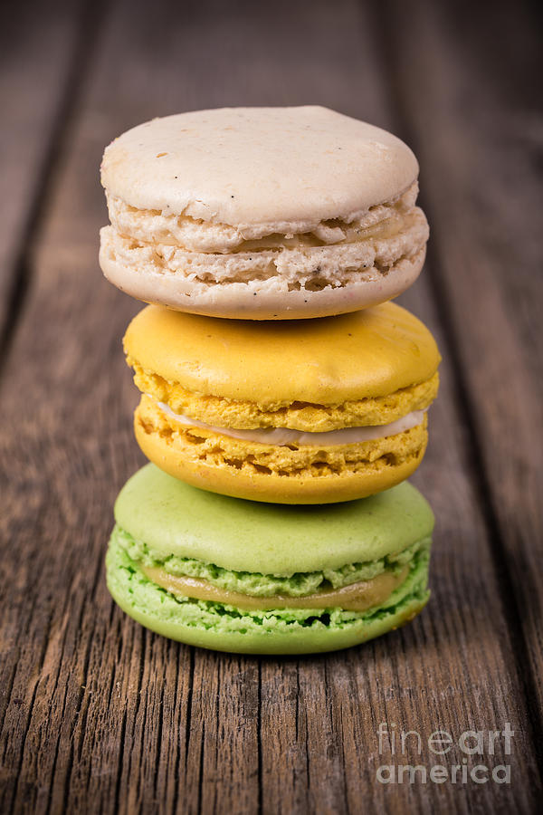 Cake Photograph - Assorted macaroons vintage #1 by Jane Rix