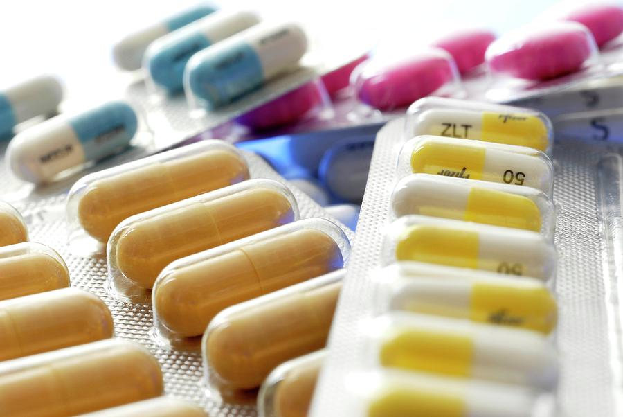 Assortment Of Pills In Blister Packs #1 Photograph by Aj Photo/science Photo Library