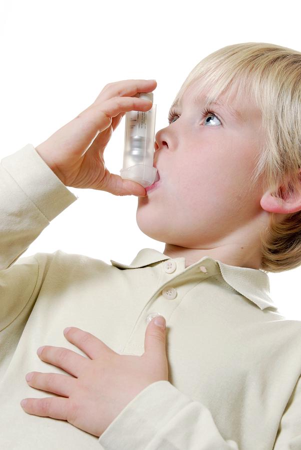 Asthmatic Boy Photograph By Aj Photoscience Photo Library