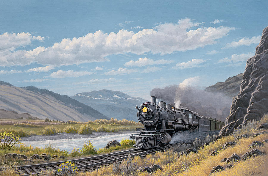 Locomotive Painting - At Point of Rocks-Bound for Livingston #1 by Paul Krapf