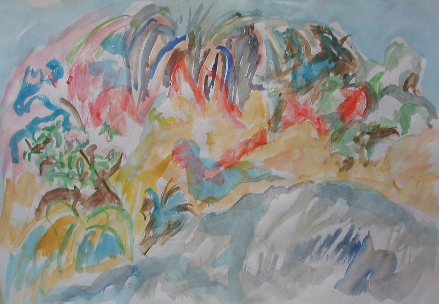 At the Shore of the Sea of Galilee #3 Painting by Esther Newman-Cohen