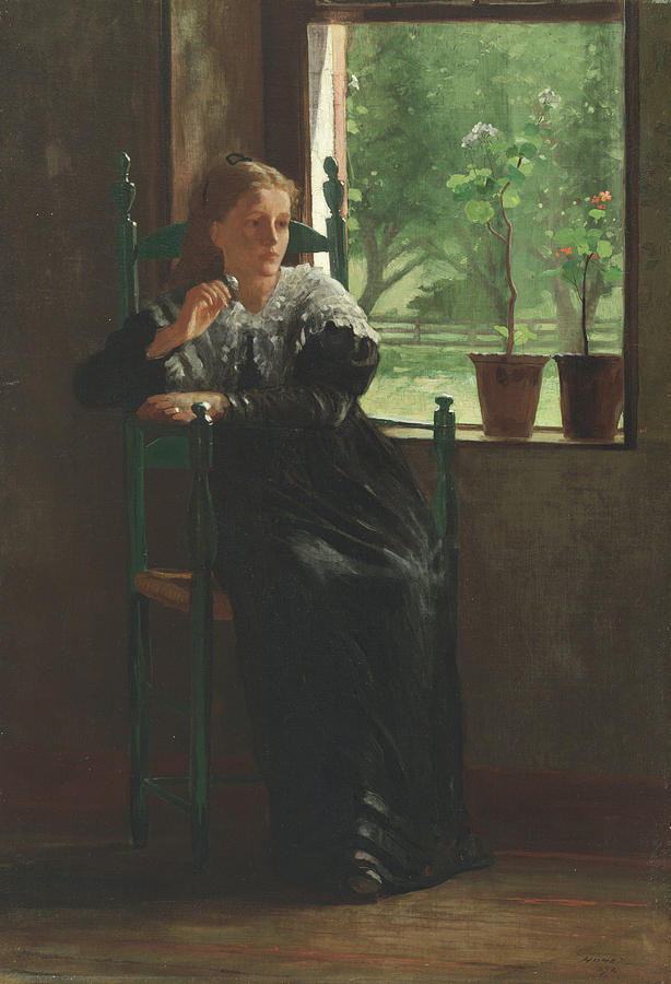 Winslow Homer Painting - At The Window #3 by Celestial Images