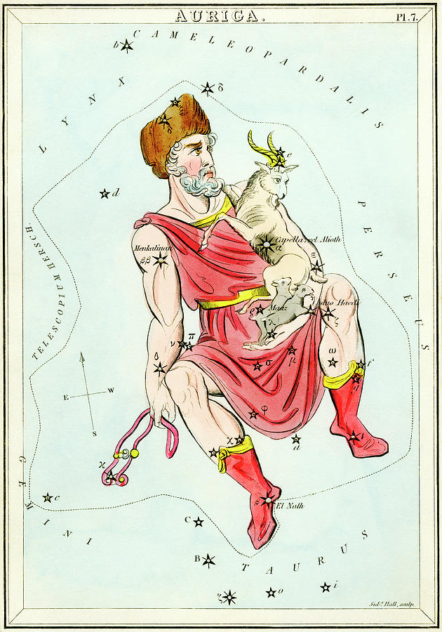 Auriga Constellation Photograph by Royal Astronomical Society/science ...