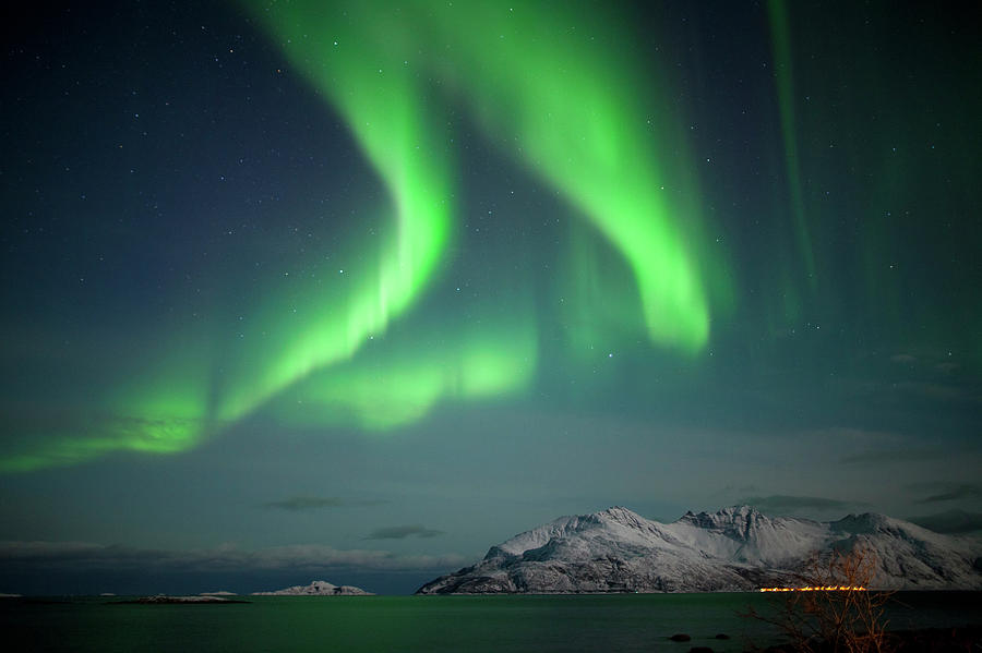 Aurora Borealis In Arctic Norway #1 Photograph by Antonyspencer