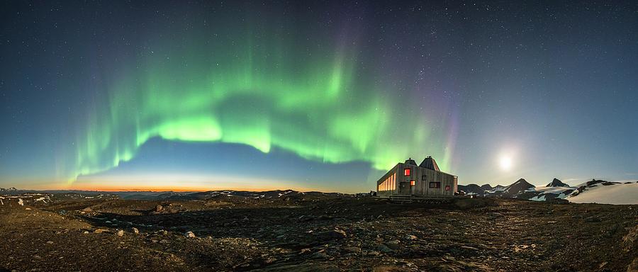 Aurora Borealis Over A Cabin #1 Photograph by Tommy Eliassen/science Photo Library