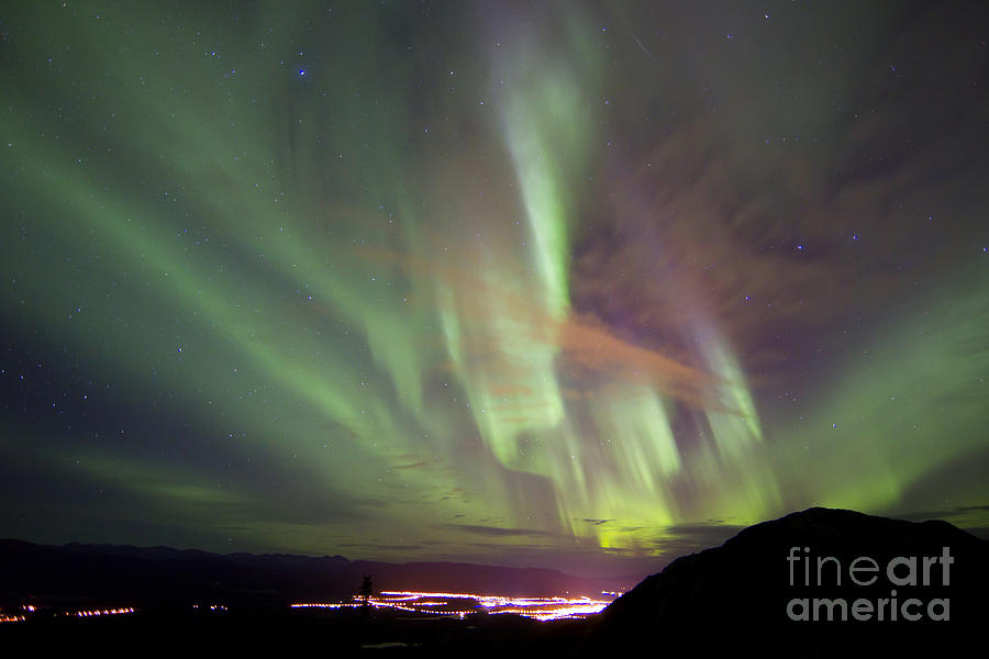 Aurora Borealis Over Gray Peak #1 Photograph by Joseph Bradley