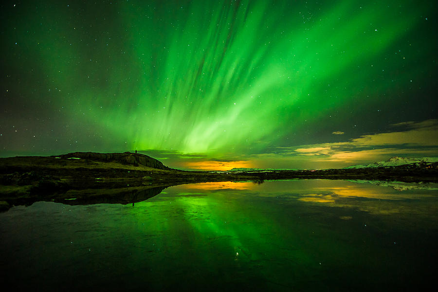 Space Photograph - Aurora Borealis #1 by Petur Mar Gunnarsson