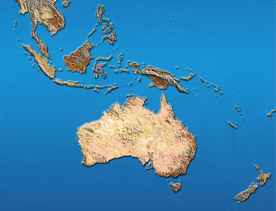 Australasia And South-eastern Asia #1 Photograph by Dynamic Earth Imaging/science Photo Library