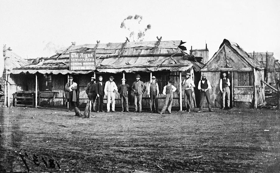 Gold Rush Town Photograph by Granger