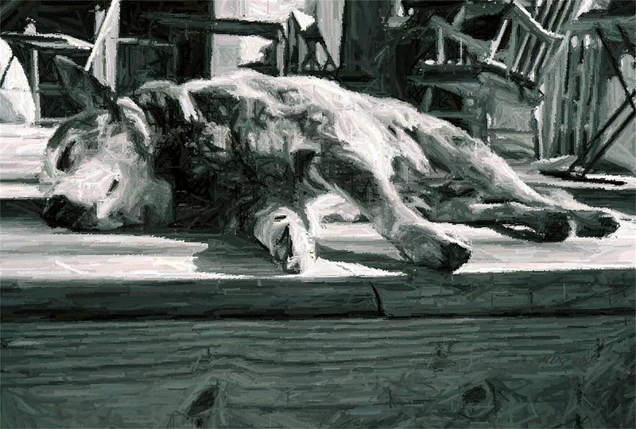 Australian Cattle Dog Portrait #1 Pastel by Olde Time  Mercantile