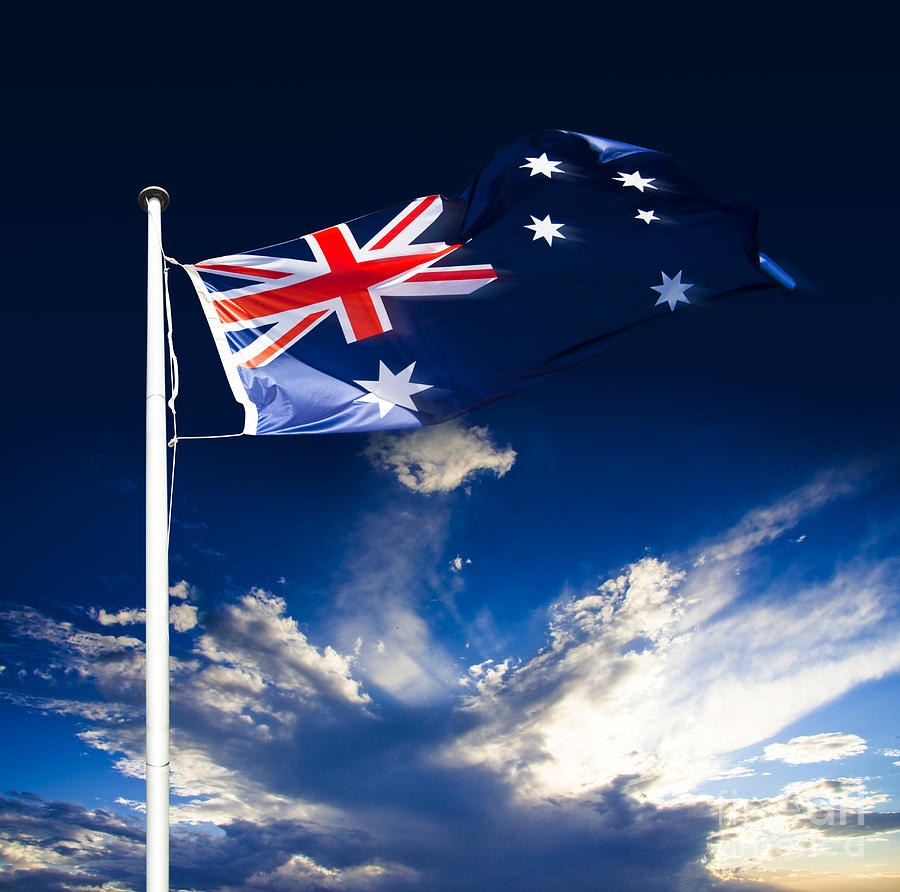 Flag Photograph - Australian Flag #1 by Jorgo Photography