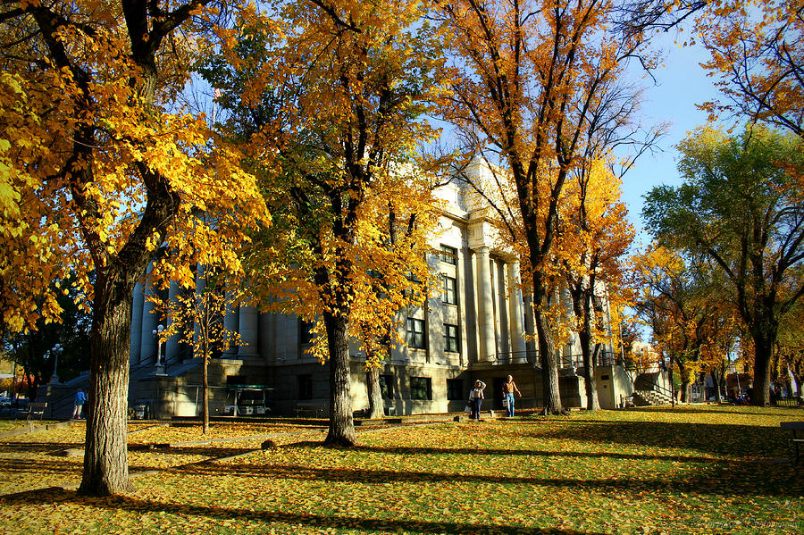 Autumn at the Courthouse #1 Photograph by Aaron Burrows