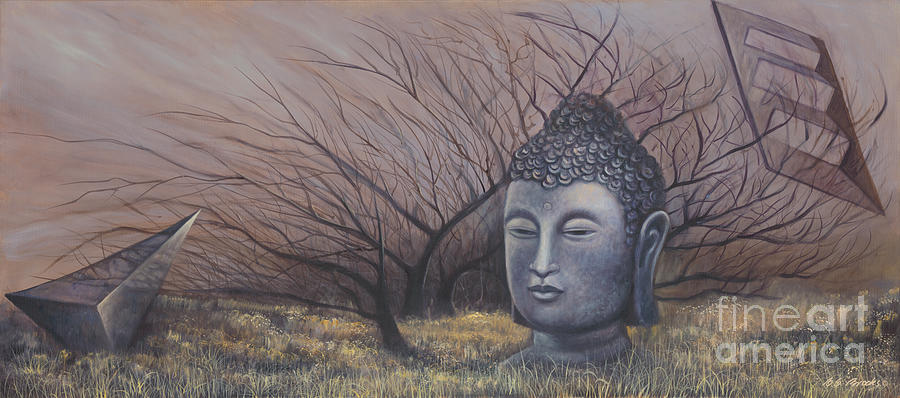 Autumn Buddha Painting by Birgit Seeger-Brooks