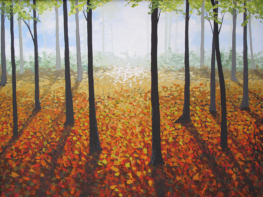 Tree Painting - Autumn Forest  by Dina Day