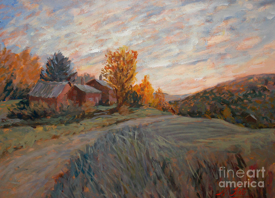 Autumn in Vermont #1 Painting by Monica Elena