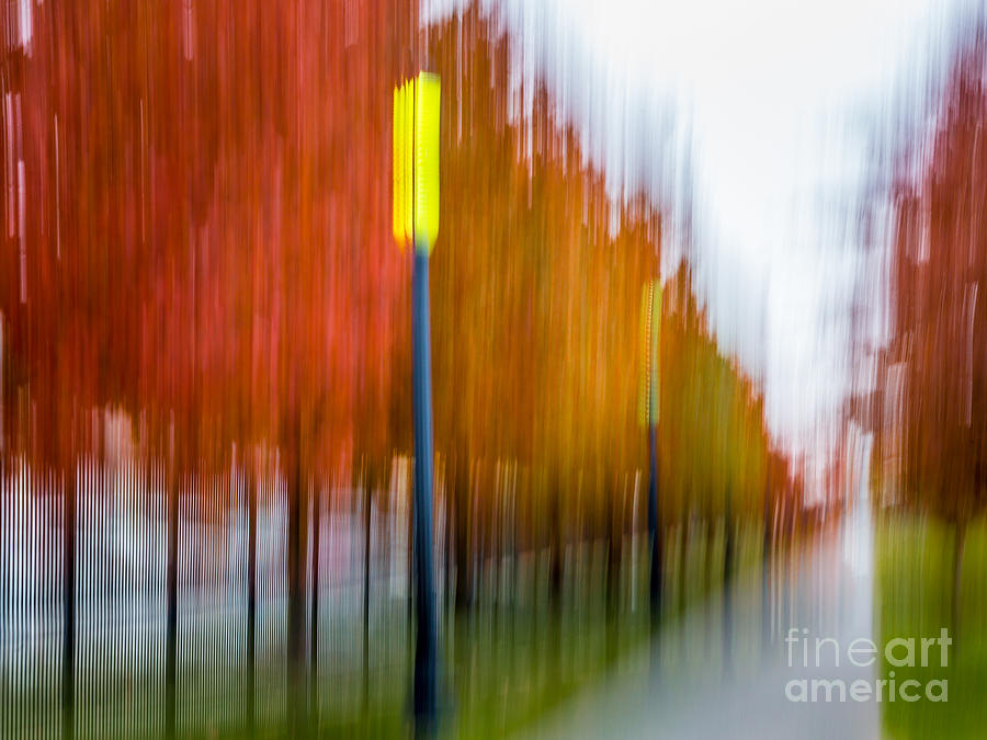 Autumn Park 1 #1 Digital Art by Susan Cole Kelly Impressions