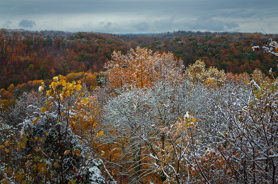 Autumn Snow, Appalachians #1 Photograph by Kenneth Murray