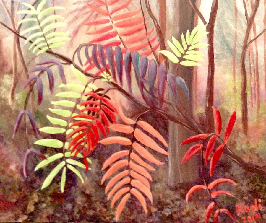 Autumn Sumacs #2 Painting by Renate Wesley