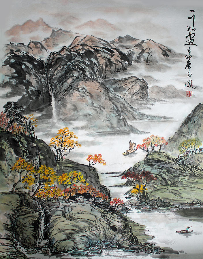 Autumn  #2 Painting by Yufeng Wang