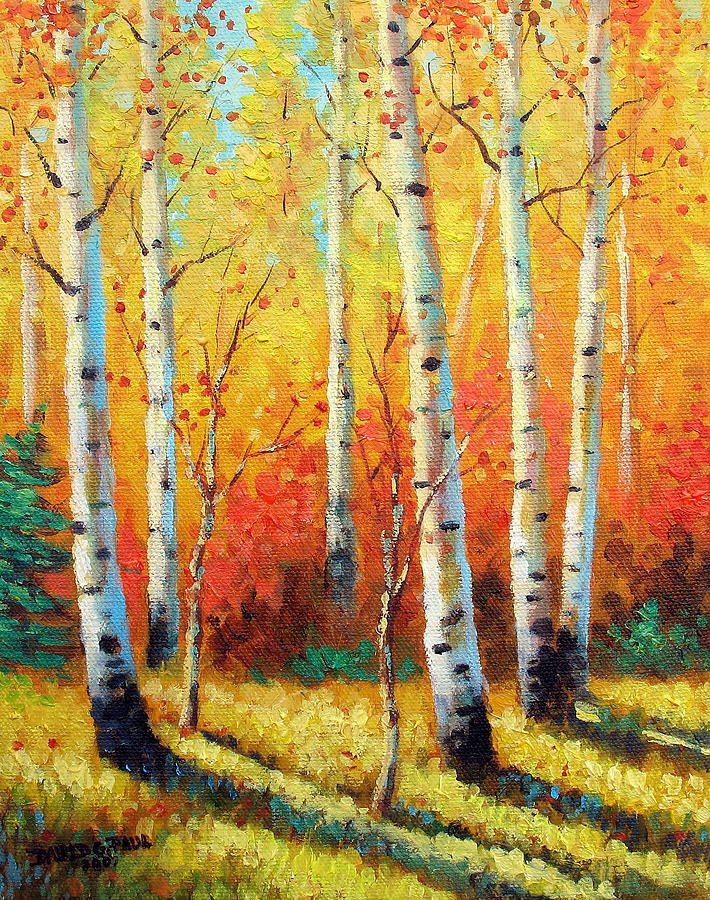 Fall Painting - Autumns Glow by David G Paul