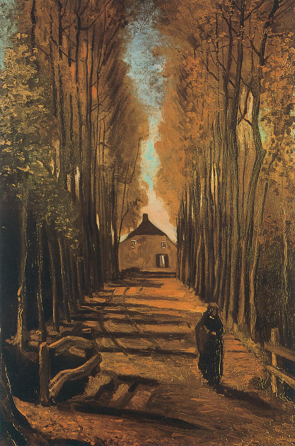 Avenue of Poplars in Autumn Painting by Vincent van Gogh | Pixels