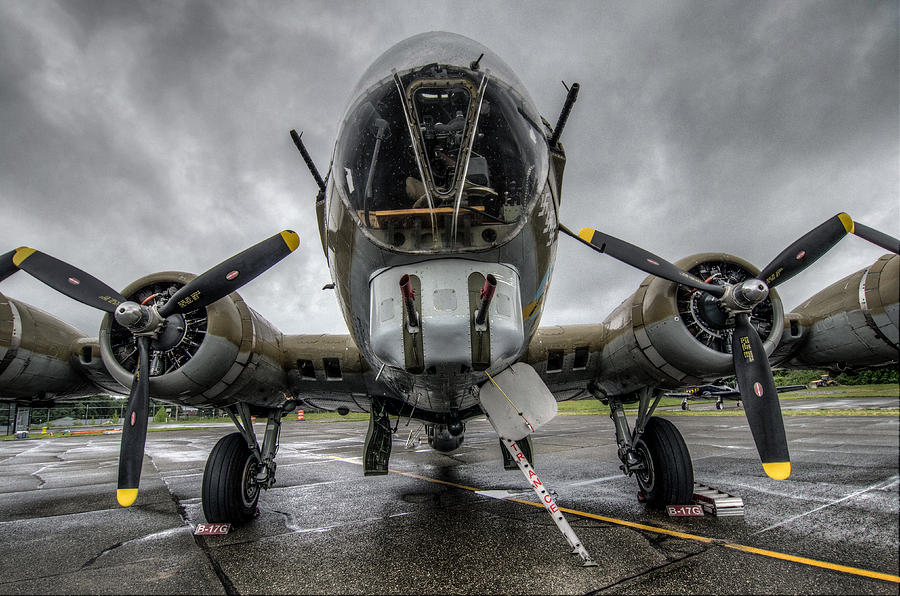Vintage Photograph - B17 Bomber #1 by Puget  Exposure