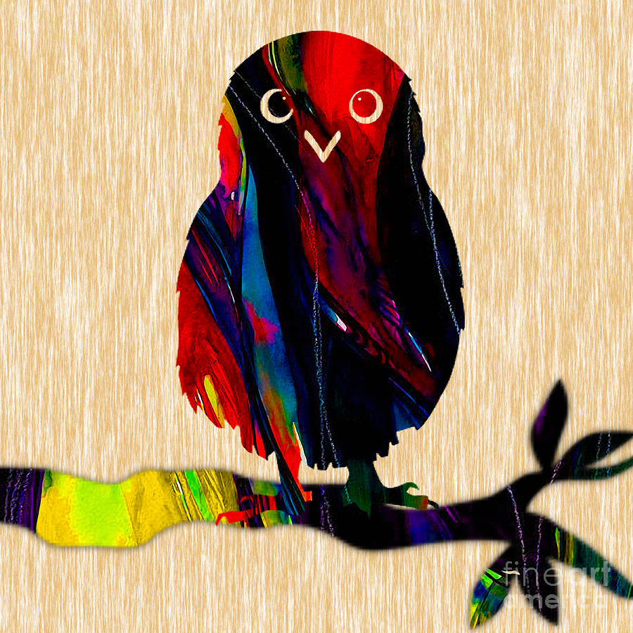 Owl Mixed Media - Baby Owl #1 by Marvin Blaine