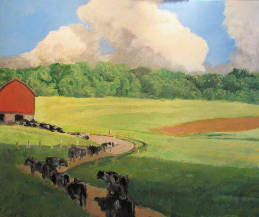 Back to the Barn #1 Painting by David Zimmerman