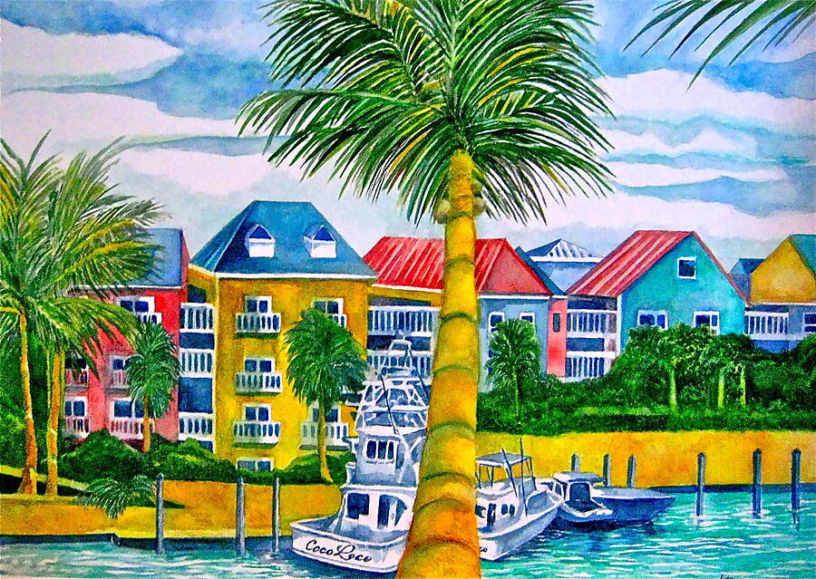 Bahamian Blues Painting by Kandy Cross