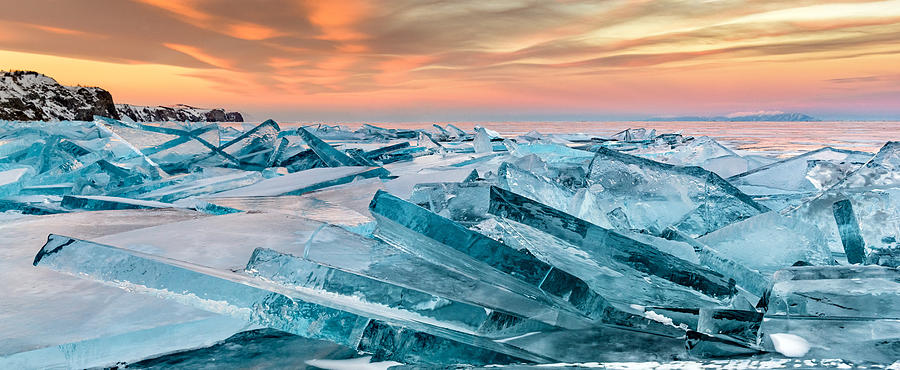 Baikal ice #1 Photograph by Sergey Pesterev