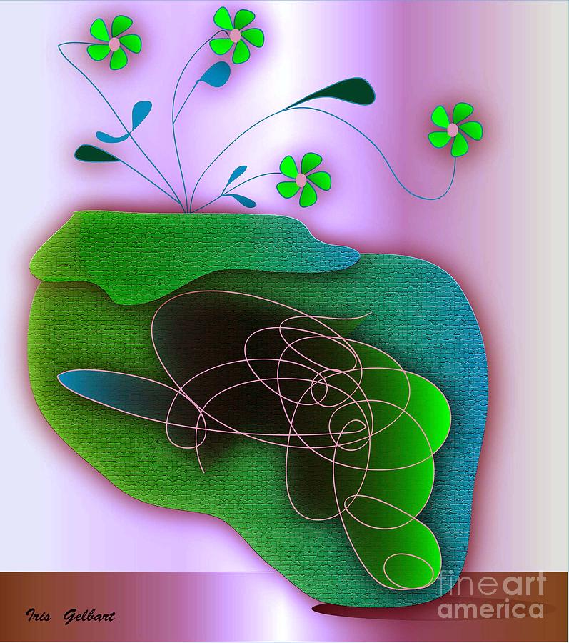 Flower Digital Art - Balance #1 by Iris Gelbart