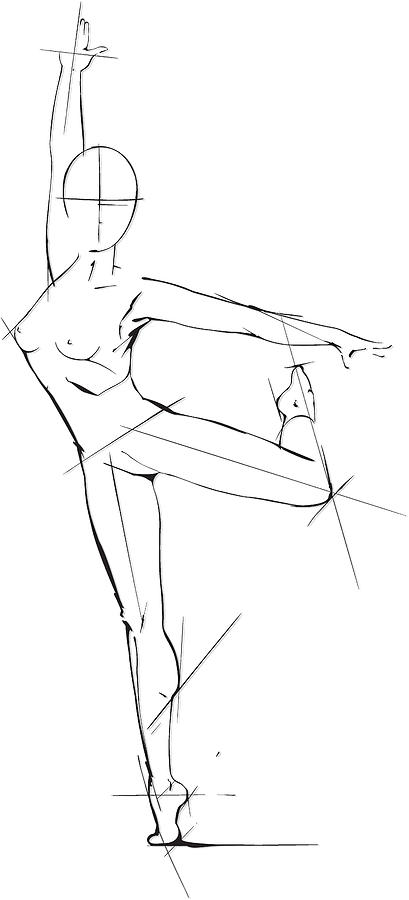 Ballerina #1 Drawing by Chuvipro