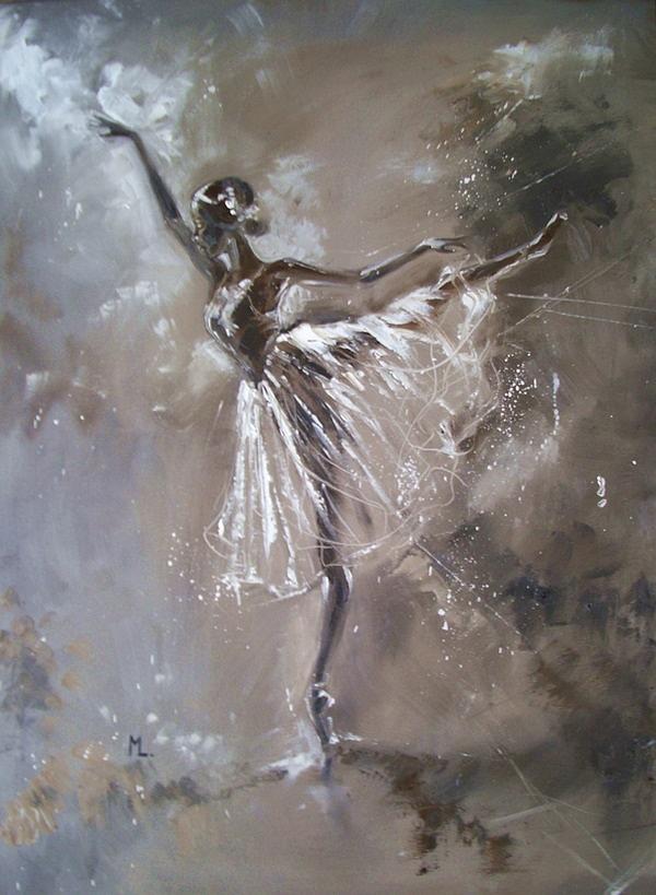 Ballerina #2 Painting by Monika Luniak - Pixels