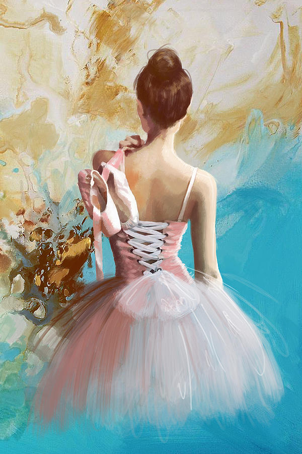 Music Painting - Ballerinas Back #1 by Corporate Art Task Force
