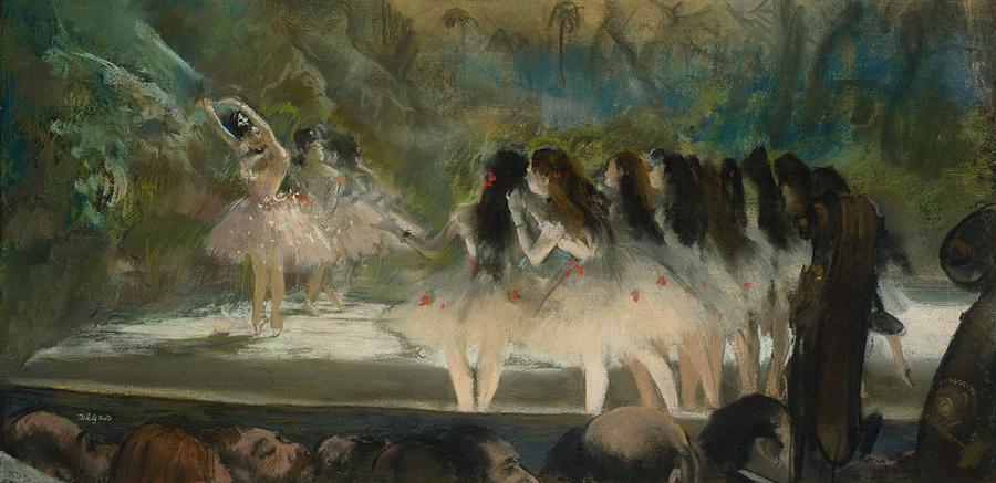 Ballet at the Paris Opera #8 Painting by Edgar Degas