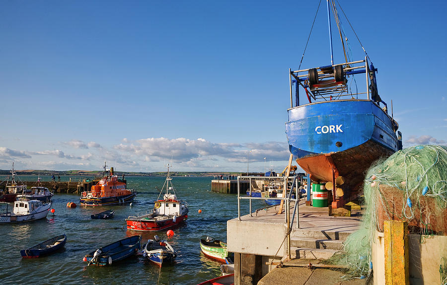 Cork Photograph - Ballycotton Fishing Harbour,county #1 by Panoramic Images