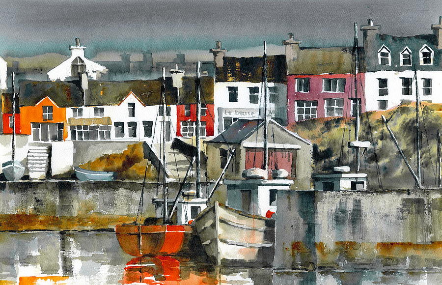 Baltimore Painting - Baltimore Harbour West Cork #1 by Val Byrne